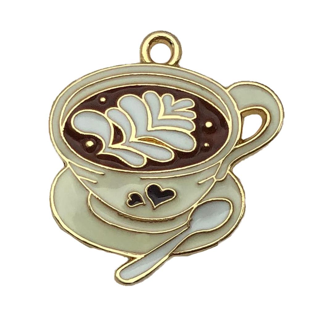 Retro Zawieszki Kawa, Czajnik i Kot - DIY Breloki, Kolczyki, Naszyjniki Akcesoria do Biżuterii (20 mieszanych elementów ze stopu)