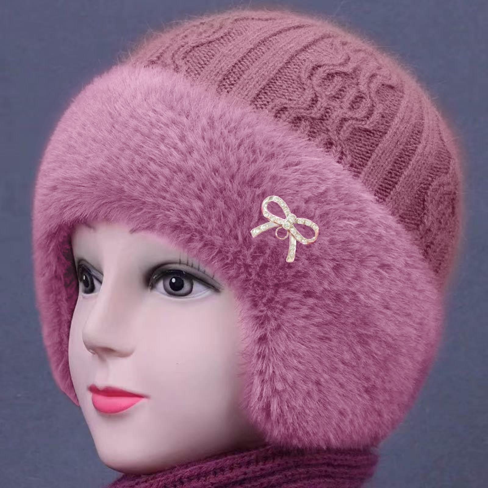 

Женская теплая -использовать пуловер спортивная шапка повседневная шапка на уши One Size