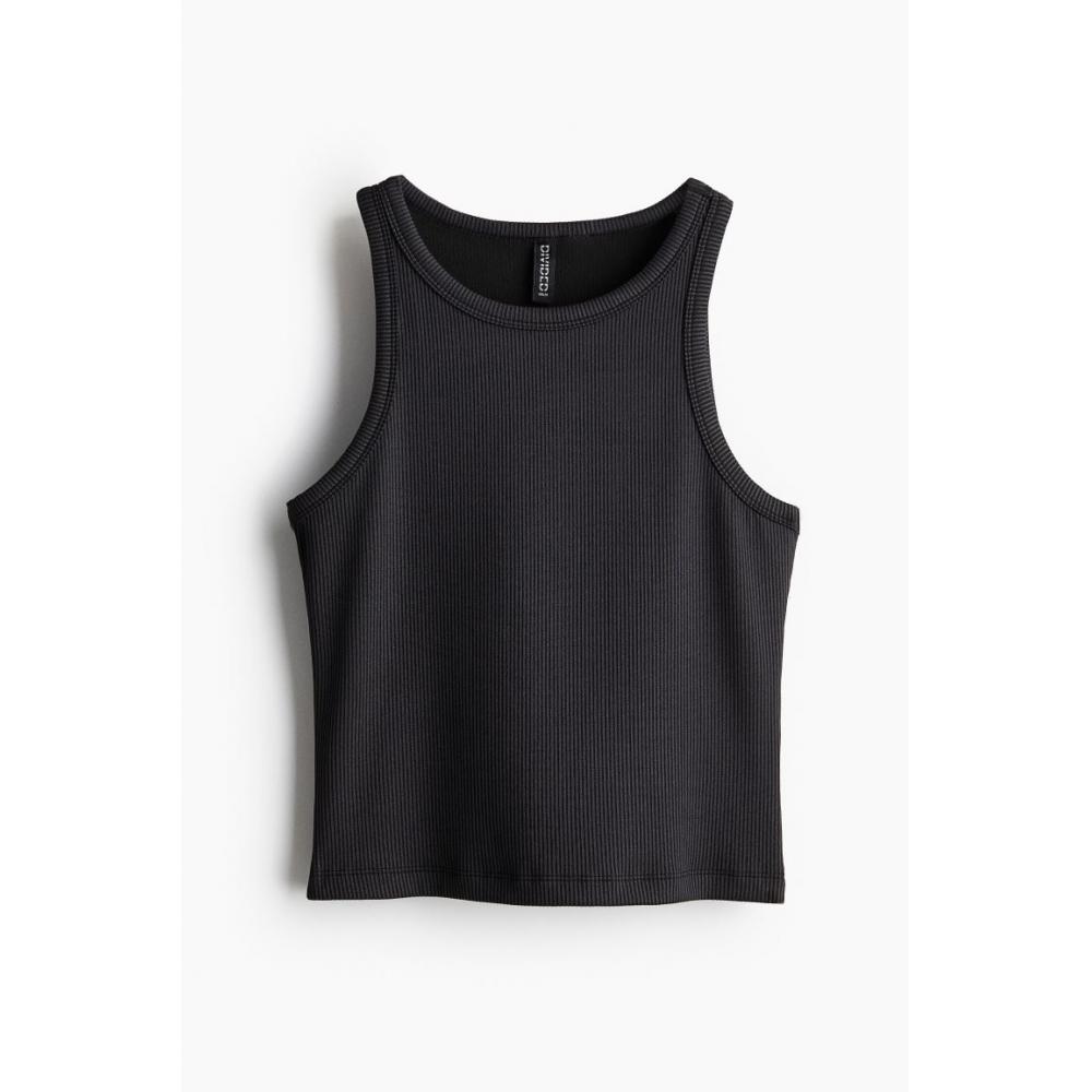 

H M ribbed sleeveless top black