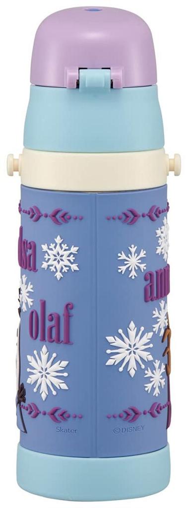 Skater Kids' Direct-Drink Water Bottle, 3D Pattern, Stainless Steel, 480ml, Frozen 2, Disney, SDPV5