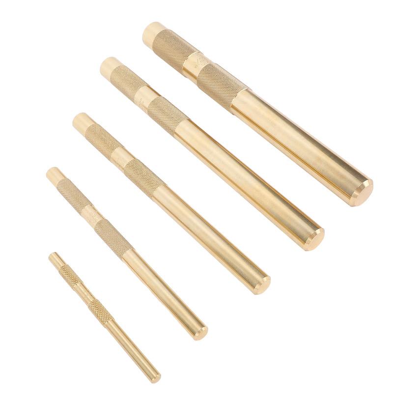 Drift Punch Set 1/4inch 3/8inch 1/2inch Knurled for Automotive Repair Gas Widely Used Good Grip Brass Drift Punch Tool