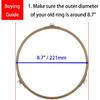 8.7" Microwave Turntable Plate Roller Ring with 15mm Rollers, Replacement Parts Fit for Most Microwaves, Ring Outer Diamater 8.7" / 221mm, Rollers