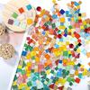 Glas für DIY für Bastelarbeiten Mosaikfliesen - 8 Farben gemischt Unregelmäßige Form Fliesen Mit geteilter Aufbewahrungsbox