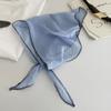 Korean Sweet Neckerchief Polka Dot Headband Turban Fashion  Fresh Small Scarf Thin Striped Triangular Hair Band Girls Headscarf