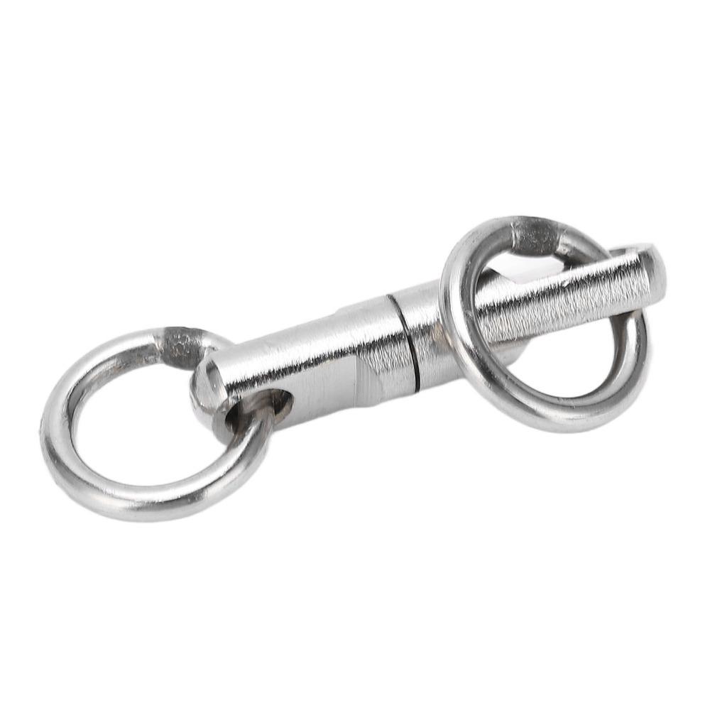 10PCS Column Fishing Ring Swivel 360 Degree Rotation Fishing Swivels  Saltwater Fishing