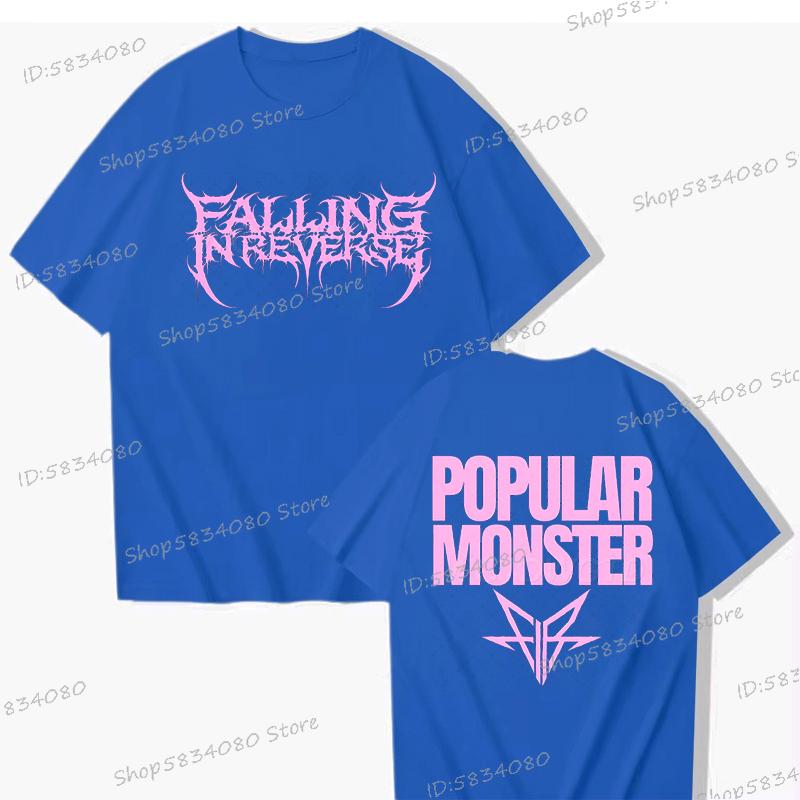 Falling In Reverse Tshirts for Unisex Streetwear Rock Band Fashion Summer Clothes Trendy Unisex Clothing Falling In Reverse Tees Tops