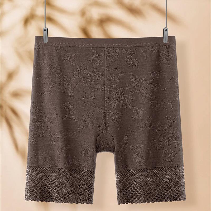 Culotte d'été pour femme grande taille, ajourée en dentelle, anti-reflet, taille haute