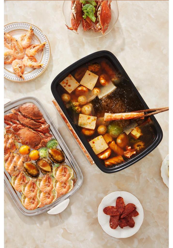 German Electric Steamer: Three-Layer, Large Capacity with Timer, Anti-Dry Protection for Stewing and Cooking.