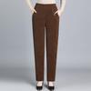 Women's Corduroy Straight-Leg Pants with Velvet Lining – Loose Fit for Autumn and Winter