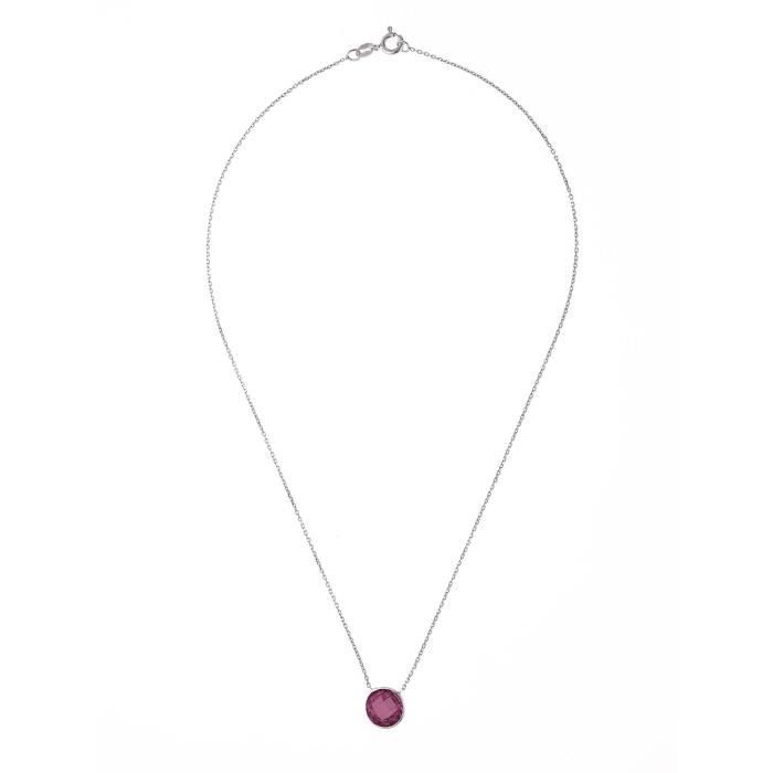 Necklace - LOVA LOLA VAN DER KEEN - Amethyst - 925 Sterling Silver - Length 42 Cm - Women's Jewelry