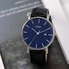 BUREI Men's Analog Watch Leather Waterproof Simple Business Date Quartz White Black Stylish Slim Watch
