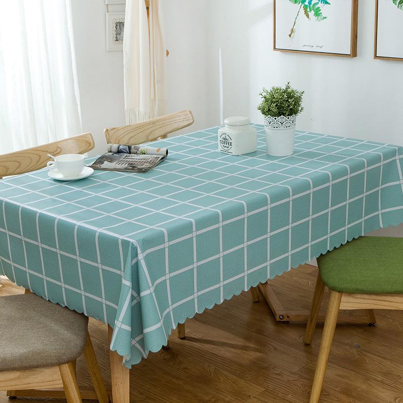 Nordic Plaid PVC Tablecloth: Oil-proof, Waterproof, Wash-free Table/Sofa Mat
