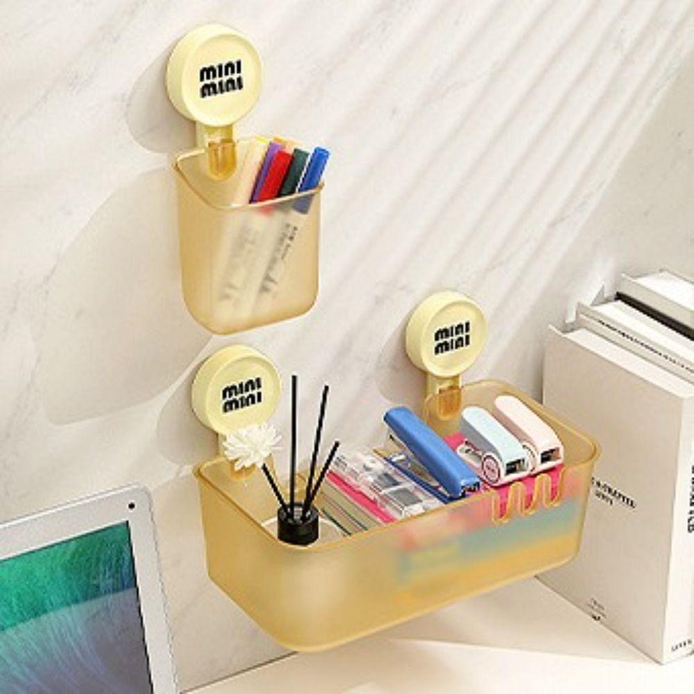

Suction Cup Multi-functional Bathroom Shelf Punch-free Adhesive Storage Rack kitchen S