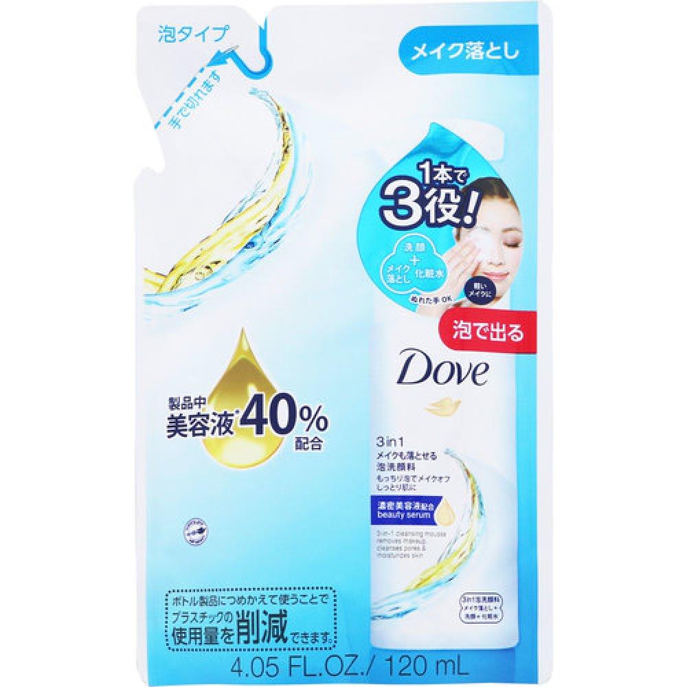 

Dove 3 in 1 Makeup Remover Foam Face Wash, Refill, 120mL
