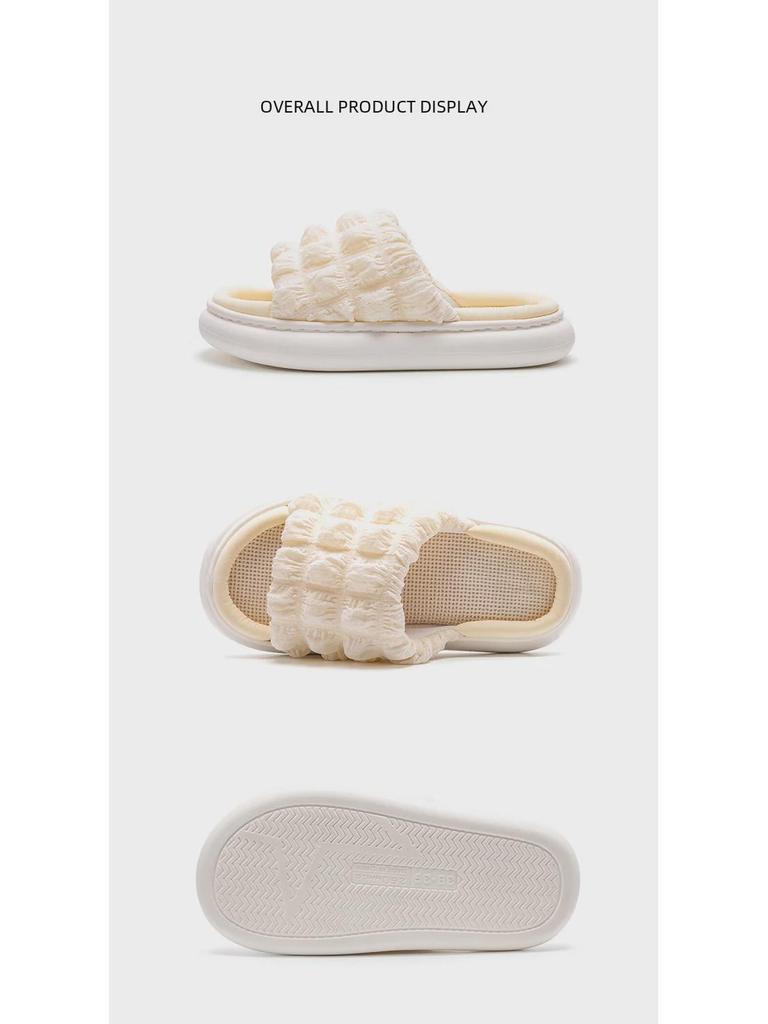 Xiaohongshu's Women's Indoor Linen Slippers: Soft, Silent, EVA Thick-Soled, Perfect for Spring and Autumn.