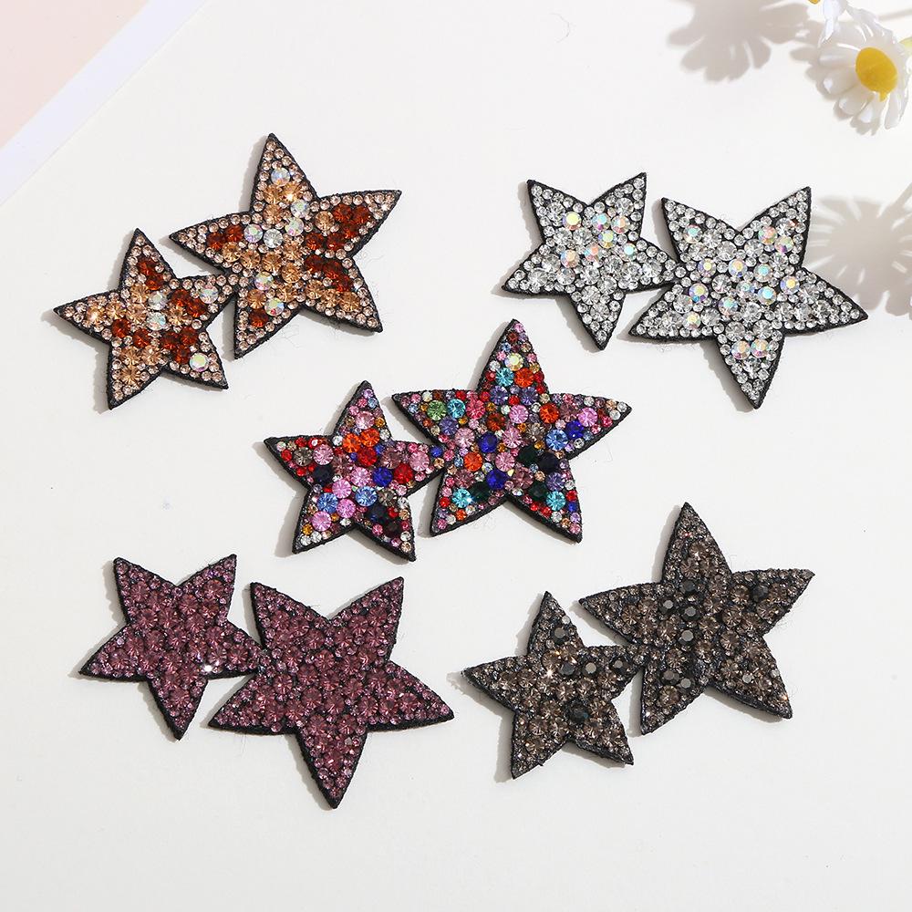 Full Diamond Rhinestone Star Patch – Self-Adhesive Crystal Flower for Shoes, Hats, and Clothing