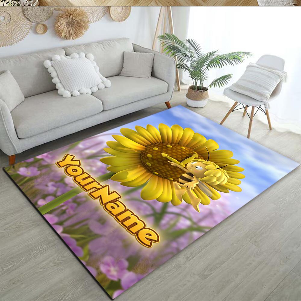 Biene Maja Customize Text Carpet Suitable for Dining Room Outdoor Game Room Decorate room Antislip Carpet Decorate Offices Spiritual Gift