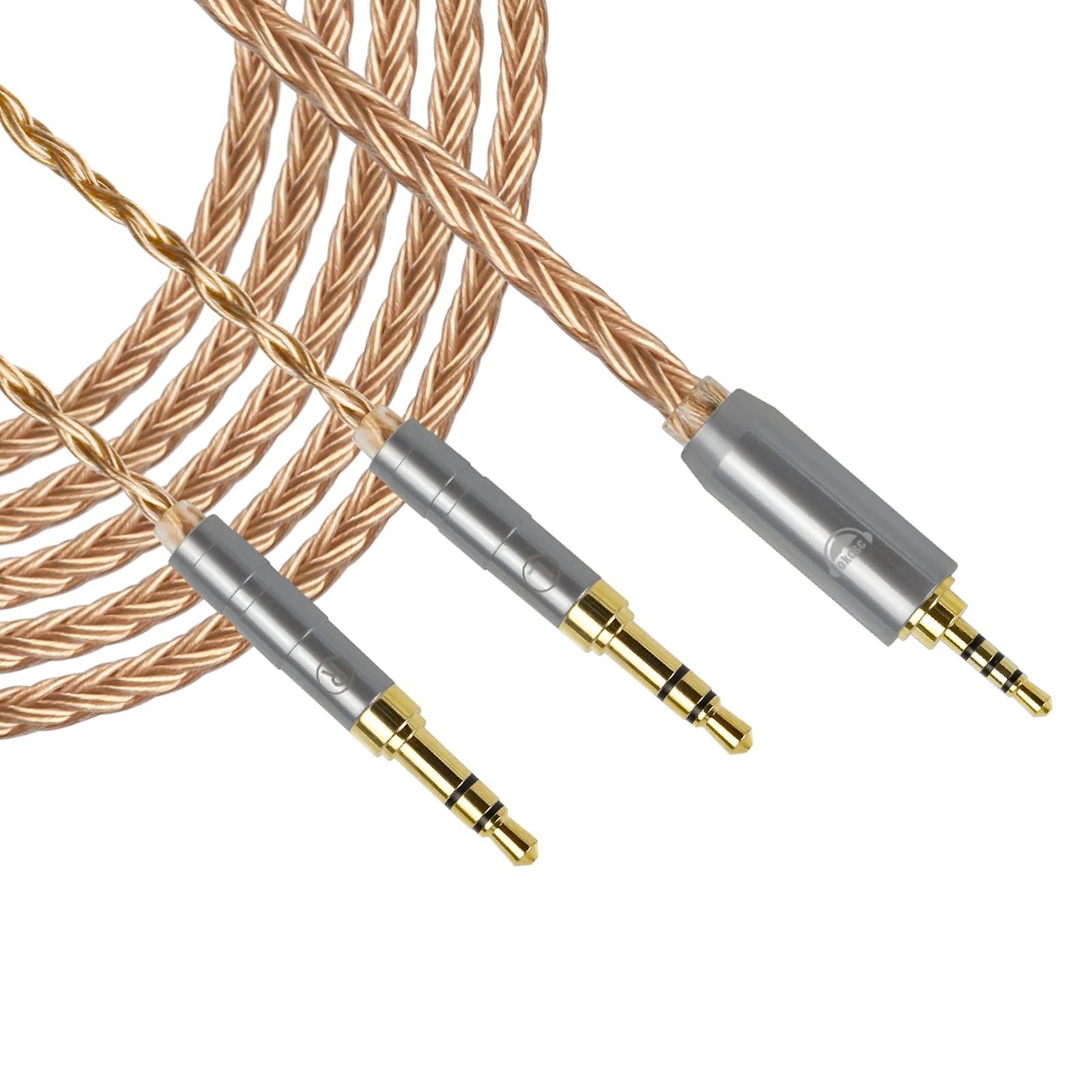 

okcsc ZT16 Headphone Cable Replacement Cable for 16 Cores Pure Copper Balanced Plug x2 Earphones/Headphones 2.5mm (4 Pole) 3.5mm (3 Pole)