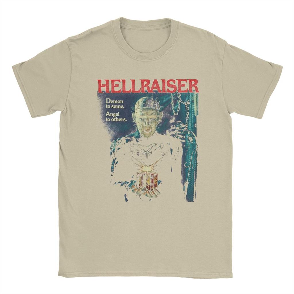 Men T-Shirts Hellraiser Pinhead Vintage Cotton Tees Short Sleeve T Shirts Round Neck Clothes Gift