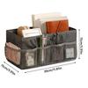 Large Capacity Desktop Storage Box Folding With Mesh Organizer Dividers Folding Storage Box Mesh Organizer Cosmetics Organizer