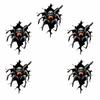 5Pcs Self Adhesive Spider Stickers Irregular Shape Vehicle Decals  Halloween Decoration