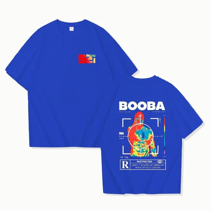 b20 Men's high-quality and fashionable short-sleeved T-shirt with BOOBA pattern print men's casual Harajuku street T-shirt top