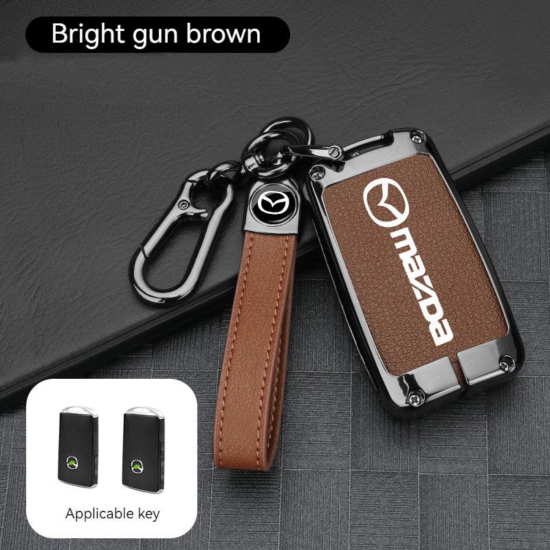 2025 Gorąca skórzana osłona kluczyka samochodowego Etui na kluczyk Do Mazda 2 3 6 Axela Atenza CX-5 CX5 CX-3 CX-7 CX8 CX-9 2016 2017 2018 2/3 Przyciski Auto