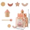 Early Education 5-in-1 Wooden Castle Toys Shape Sorter Dollhouse Shape Wooden Toys  Parent-Child