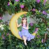 Resin Elf Sculptures Realistic Swing Figurines for Home and Outdoor Garden Patios Decors