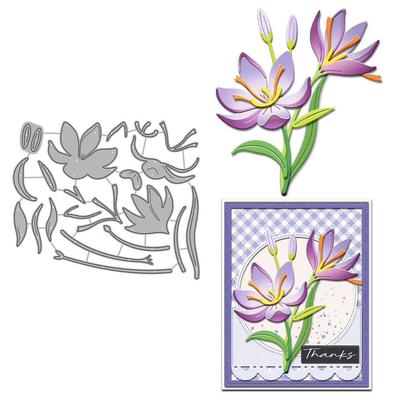 Orchid Pattern Carbon Steel Embossing Die for Paper Crafts