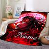 Custom Name Flame Passion Name'S Journey Party Blanket For Couch Bed Plush Cozy Fuzzy Blanket Super Soft Warm Blankets For Fall And Winter 0916304