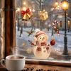 Reusable PVC Window Film Christmas Cling, Santa/Snowman/House/ Tree Patterns Print, Waterproof Creative Holiday Gifts Decorative Static Sticker
