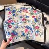 Spring and Autumn NEW Floral Square Scarf Women Satin Shawl Wrap Hijab Female Hair Luxury Headkerchief Sun Protection Bandana