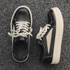 Men'S Spring New Genuine Top Layer Cowhide Low-Top Skate Shoes, Thick Sole Fashion Trend Casual Sports Sneakers
