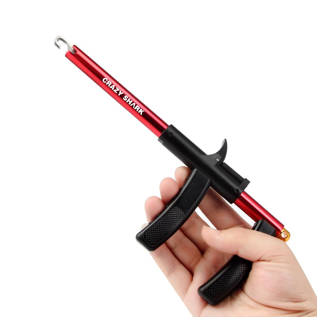 CRAZY SHARK Aluminum Hook Releaser/Remover, Quick Hook Removal, Lightweight, Portable Fishing Tool with Safety Rope