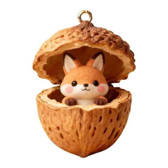 Forest Animal Acorn Ornaments Cozy Forest Christmas Ornaments 2D Acrylic Pine Cone Animal Hanging Decoration Woodland Creature Holiday Decor for Xmas