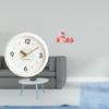 Modern Resin Wall Clock with Cute Sleeping Deer Statue Large Numerals Quiet No Ticking Decorative