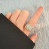 Men's Bold Full Pave Moissanite Ring Large Solitaire CZ Cluster Engagement Wedding Band Sparkling Jewelry Gift
