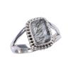 Natural Black Rutile Gemstone Handmade 925 Sterling Silver Gift Ring S.6.5 s7s23