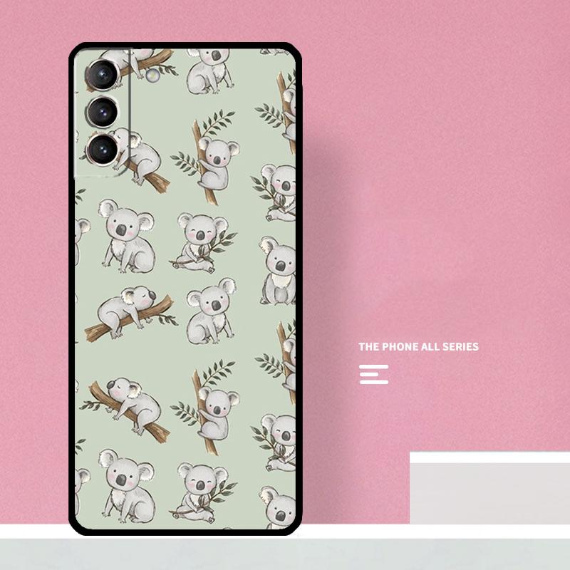 Cartoon Painting Animal Koala Phone Case For Samsung Galaxy S26 S25 S24 S20 S21 S22 S23 Ultra S10 Plus S25 FE Cover Coque
