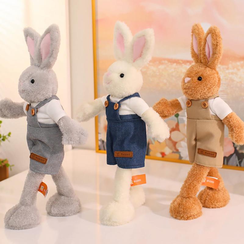Rabbit Plush 25/35/45cm Ger Rabbit Series Plush Toy Rabbit Wear Dress Doll Soft Stuffed Animal Companion Doll Kid Birthday Gift