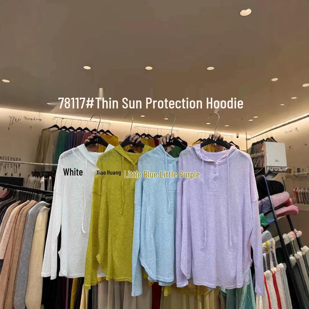 

Women s Plus Size 7 Summer Korean-Style Loose Fit Hooded Sun Protection Shirt One Size квітковий/сірий колір