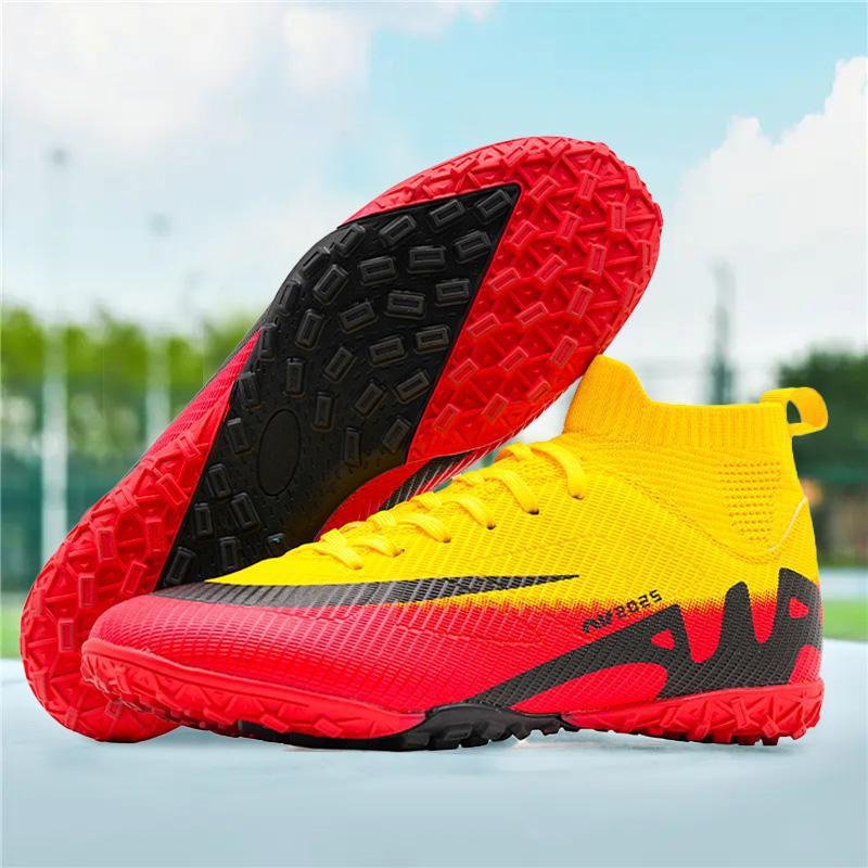New high-top men's and women's football shoes long nails broken nails competition training shoes adult grass sports shoes