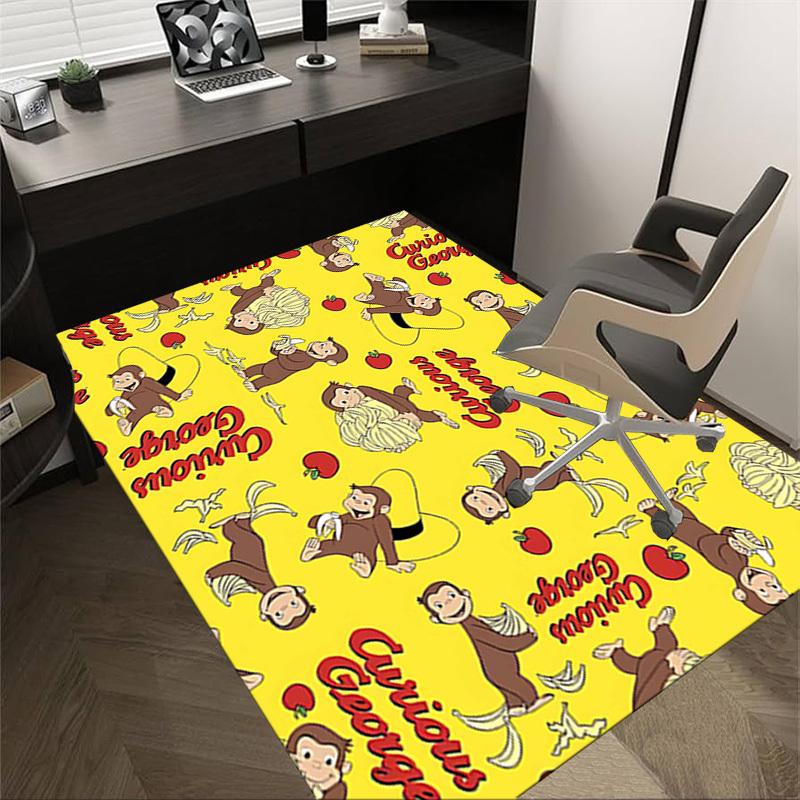 

1PC Curious George bananas Extra Large Non-Slip Floor carpet, Office, family, bedroom, Studio - Large Area Rug Indoor Rugs, Vibrant Colors-W254 60cm by 90cm