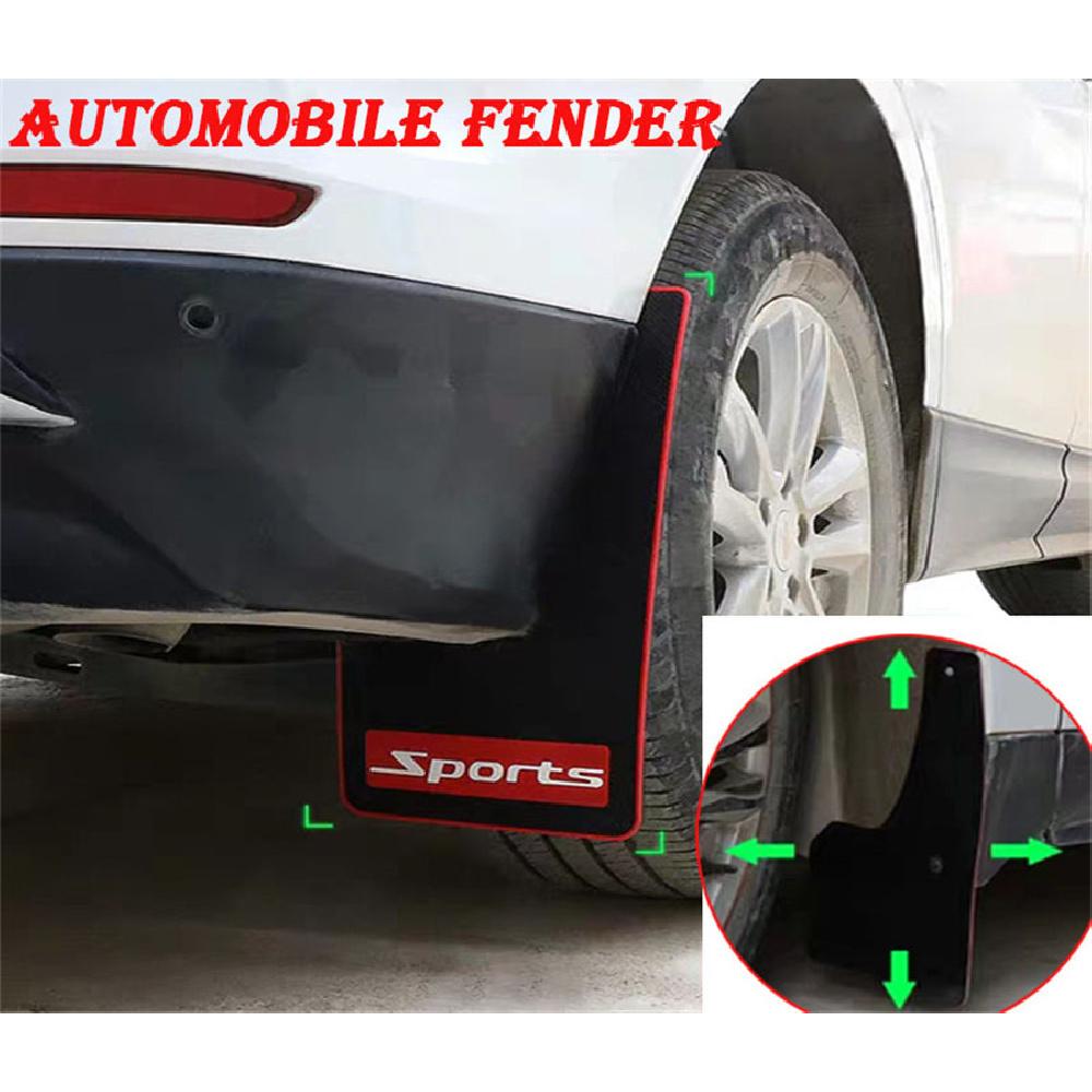 4 Pezzi Parafango Parafanghi Copri Parafango in Gomma Nera per Auto Anti-Collisione 43.5X23X5Cm