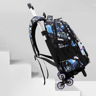 School Bags with Wheels School Rolling Backpacks for Boys Trolley Bag Waterproof Orthopedic School Bag Student Wheeled Backpack