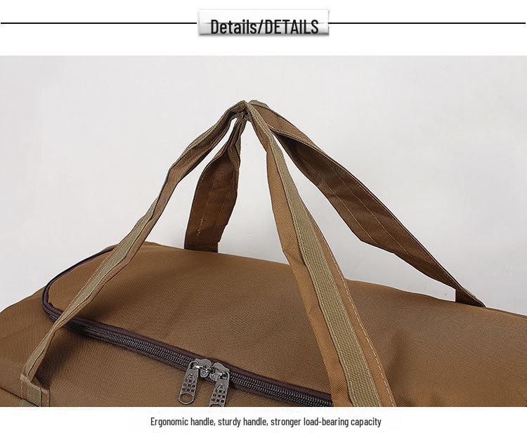 Grand sac de voyage en toile imperméable pour homme – Style militaire, portable pour une utilisation longue distance en extérieur