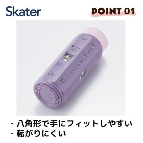 Skater Stainless Steel Mug Bottle 500ml Easy to Hold Octagonal Thermal/Cold Water Bottle Kuromi Flower Retro Sanrio STO5-A