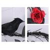 Creative Welcome Door Sign Home Wall Hanging Pendent Courtyards Front Porches Door Garlands Crow Rose Sign Ornaments