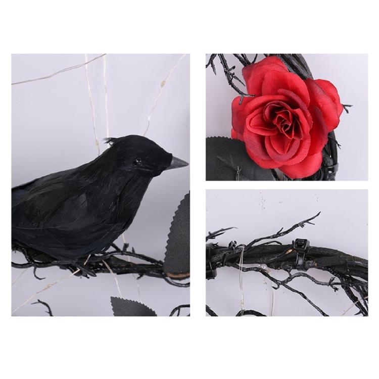Creative Welcome Door Sign Home Wall Hanging Pendent Courtyards Front Porches Door Garlands Crow Rose Sign Ornaments